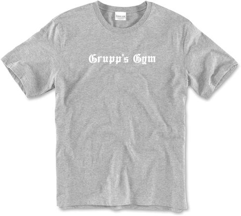 قميص Grupp's Gymnasium Athletic Thirt - Tees Workout Apparel Tees - Gray Mix in Kuwait