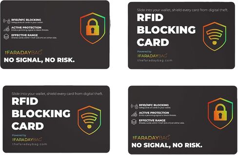 RFID Blocking Cards - SafeCard Shield for Credit, Debit, and social security card protector - Slim Wallet Protector for Men & Women (4) in Saudi Arabia