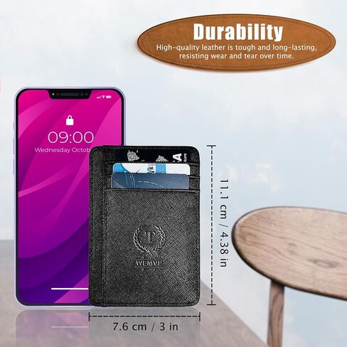 Personalized Initial Card Wallet - Deep 3D Embossed Floral Leather Slim RFID Blocking Holder, Ultra-Thin 0.8cm Custom Monogram Gift for Men & Women (R, Retro Brown) in Saudi Arabia