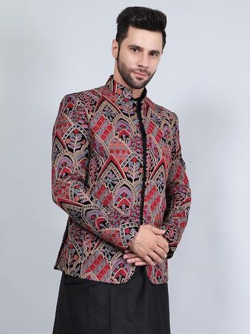 WINTAGE Men's Embroidered Velvet Bandhgala in Kuwait
