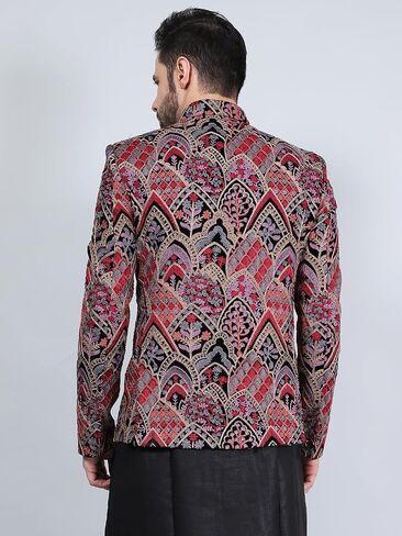 WINTAGE Men's Embroidered Velvet Bandhgala in Kuwait