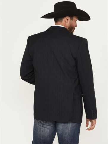 Panhandle Rock & Roll Denim Men Men Plaid Print Slim Sportcoat - BM96C06099 40 Reg US Black in Saudi Arabia