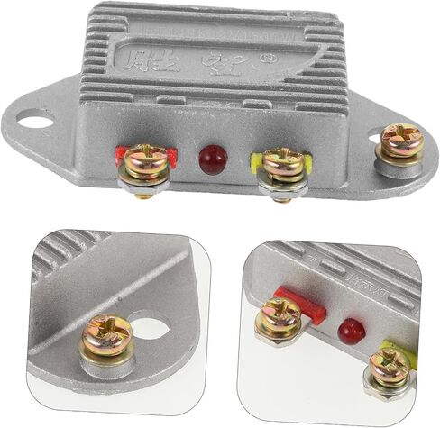 HEALLILY Automobile Electronic Regulator Rectifier Stabilizer Car Voltage Regulator Universal Stabilization Kit Iron Silver in Saudi Arabia