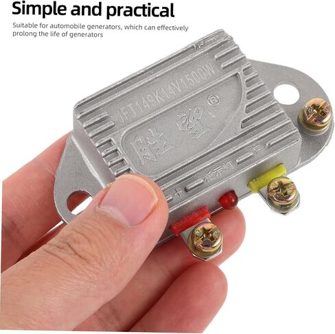HEALLILY Automobile Electronic Regulator Rectifier Stabilizer Car Voltage Regulator Universal Stabilization Kit Iron Silver in Saudi Arabia