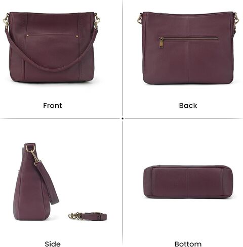 befen Genuine Leather Hobo Crossbody Bags for Women Retro Leather Purses Handbags Shoulder Bag with 2 Shoulder Straps in Saudi Arabia