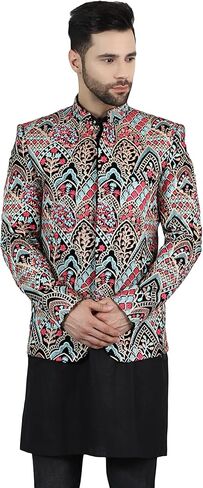 WINTAGE Men's Embroidered Velvet Bandhgala in Kuwait