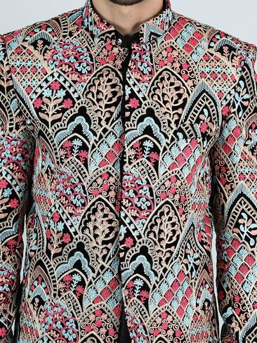 WINTAGE Men's Embroidered Velvet Bandhgala in Kuwait