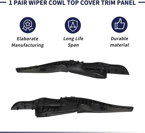2Pcs Front Windshield Wiper Cowl Top Cover Trim Panel 74220-TEA-T00, 74270-TEA-T00 Compatible with Honda Civic 2017 2018 2019 2020 2021 Windshield Wiper Side Cowl Extension Trim Cover in Saudi Arabia