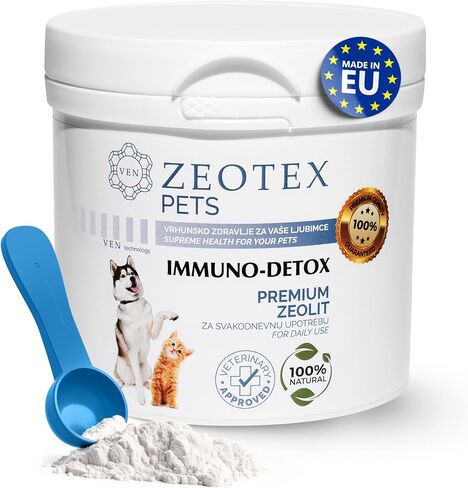 Pets Zeolite Powder | 100% Natural Food Supplement for Immunity & Detox | Vitality | Better Digestion | Liver Health | Joint Problems | Suitable for All Pets - 120g / 4.23 oz. in Saudi Arabia