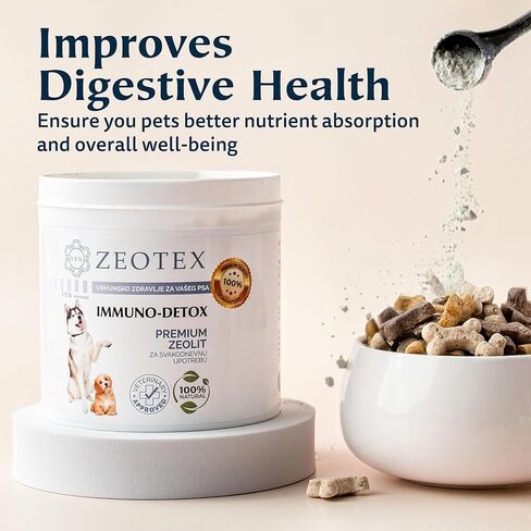 Pets Zeolite Powder | 100% Natural Food Supplement for Immunity & Detox | Vitality | Better Digestion | Liver Health | Joint Problems | Suitable for All Pets - 120g / 4.23 oz. in Saudi Arabia