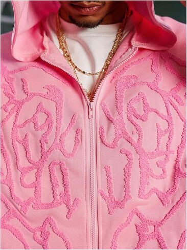 Men's Spiders Graphic Hoodie Zip Up Sweatshirt Y2K Oversized Long Sleeve Hooded Sweatshirts Jacket Streetwear in Saudi Arabia