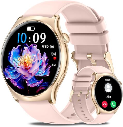 Smart Watch for Women（Make/Answer Calls)1.43"AMOLED Screen IP68 Waterproof AI Voice Assistant Fitness Activity Tracker Heart Rate Sleep Monitor Smartwatch for Android Phones iPhone, Step Tracker. in Saudi Arabia