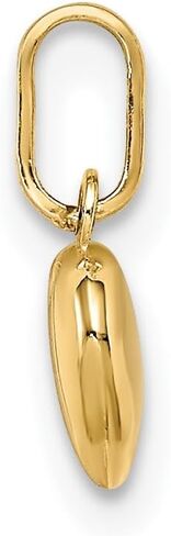 Jewelry Affairs 14K Yellow Gold Puffed Heart Charm Pendant, 11x6mm in Saudi Arabia