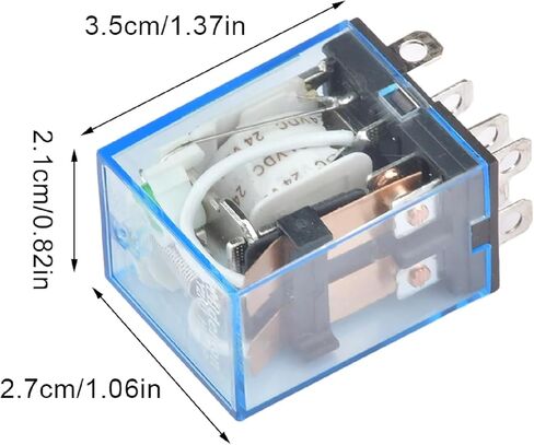 LY2NJ HH62P 10A DPDT RELAY ELECTOMAGNETIC RELAY 8 مع مؤشر LED 12V 24V DC 110V 220V AC الغرض العام التتابع الجزئي المطلي بالفضة نوع المقبس in Kuwait