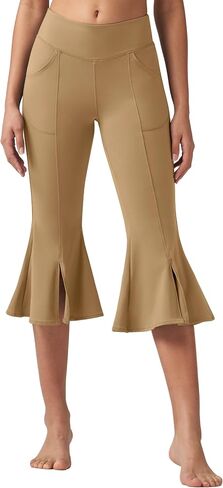 Willit Women's Yoga Capri Pants Stretch Causal Athletic Quick Dry Capri Ruffle Dance Leggings with Pockets in Saudi Arabia