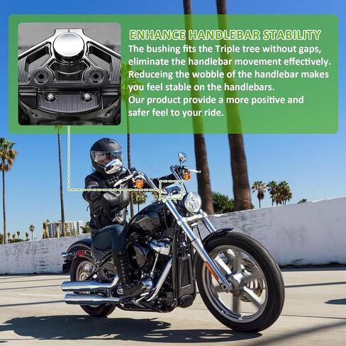 Mofun Handlebar Riser Lithings CNC Solid Billet متوافق مع Harley Touring Electra Road Street Glide Road King 1983-2024 ، Fit Softail Fat Boy Slim Low Rider 2018-2024 Black in Saudi Arabia