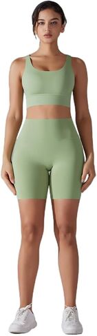 Women's Solid Color Back Cross Non Wearing Underwear Shorts Yoga Suit Two Piece Set in Saudi Arabia