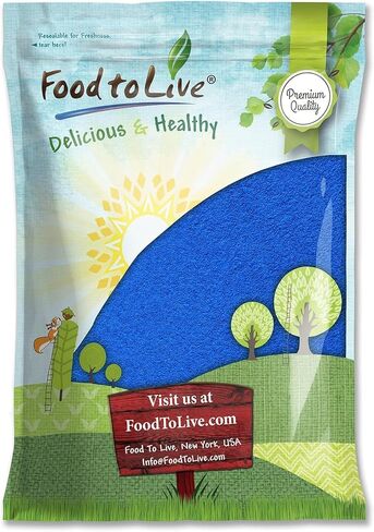 Food to Live-مسحوق سبيرولينا الأزرق ، 2 أوقية-مستخلص الطحالب النقي الأزرق الخضراء ، الكوشر ، نباتي ، خام ، غير متري ، غني بالكوسيانين in Kuwait