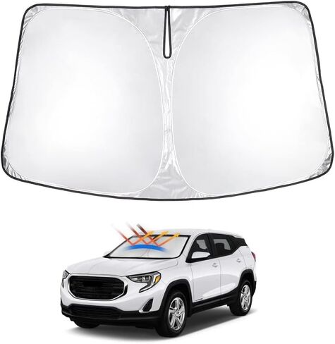 T TGBROS Windshield Sun Shade Custom Fit for 2011-2019 Fiat 500 Coupe Convertible Accessories Foldable Sun Shield Reflective Polyester Sun Visor Cover Block Heat and Sun Protection in Saudi Arabia