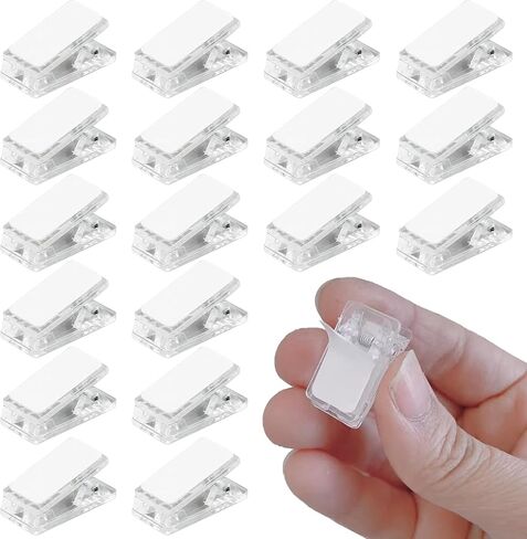 36pcs Clear Plastic Clips for Hanging Photos Light Small Binder Clips for Hanging Tapestry,Pictures, Paper, Posters Display,Mini Clothespins,Transparent Clips for Home Office Decor in Saudi Arabia