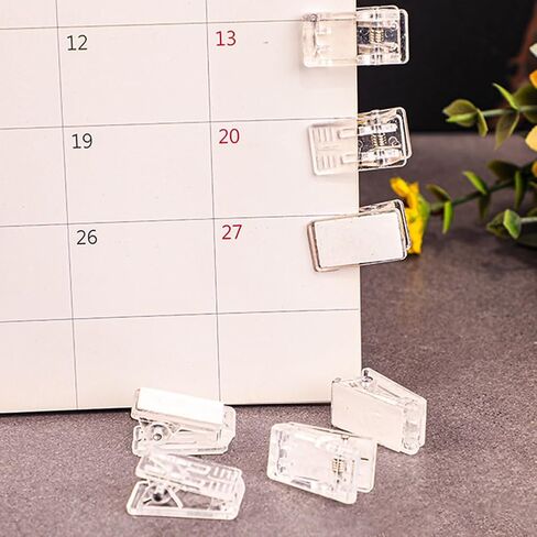 36pcs Clear Plastic Clips for Hanging Photos Light Small Binder Clips for Hanging Tapestry,Pictures, Paper, Posters Display,Mini Clothespins,Transparent Clips for Home Office Decor in Saudi Arabia