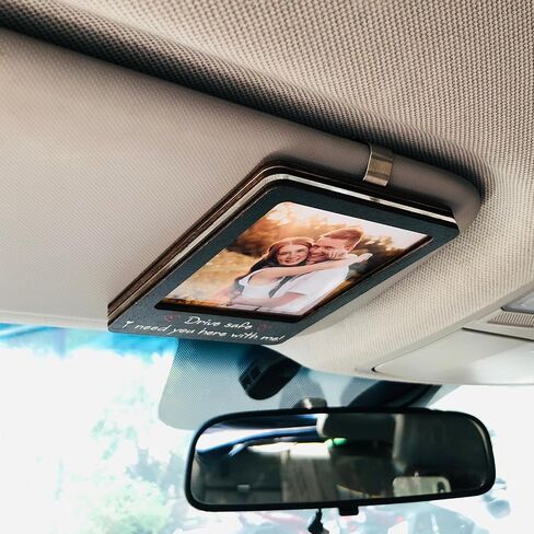 Drive Safe I Need You Here With Me Visor Car Photo Holder, Drive Safe I Love You Visor Clip Picture Frame Couples Magnetic Picture Holder Valentines Day Gifts for Him Car in Saudi Arabia