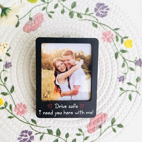 Drive Safe I Need You Here With Me Visor Car Photo Holder, Drive Safe I Love You Visor Clip Picture Frame Couples Magnetic Picture Holder Valentines Day Gifts for Him Car in Saudi Arabia