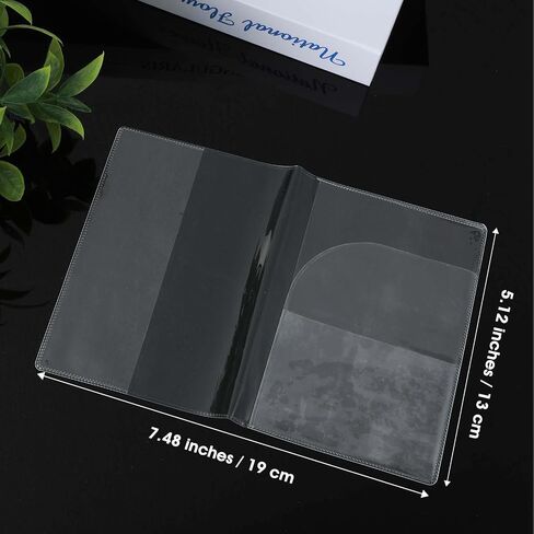 6 PCS Passport Book Holder, Clear Passport Cover Plastic Passports Protectors Sleeves Waterproof Passport Holder for Travel Family ID Card Document Organizer (7.48 × 5.12 Inch) in Saudi Arabia