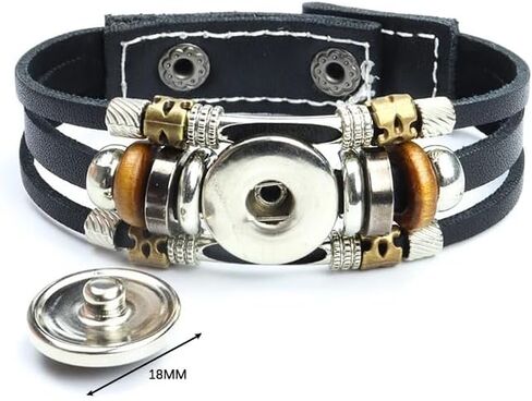 925 سوار San Benito Silver Sterling للرجال - أساور St Benedict المضيئة الجلود الكاثوليكية San Benito Snap Button Butting Multilayer Wristband ، Rosario de San Benito ، Pulseras de San Benito in Saudi Arabia