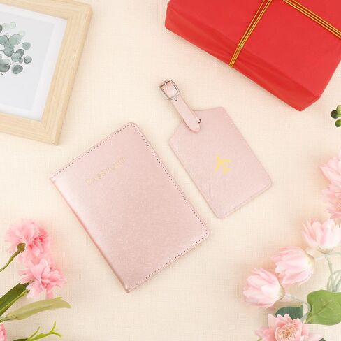 MR و MRS Passport Holder and Luggage Tags ، هدية زفاف هدية هدية للاستحمام الزفاف للأزواج المتزوجين حديثًا هدية السيد و Mrs هدايا شهر العسل الأساسية للنساء الرجال (بالأبيض والأسود) in Kuwait