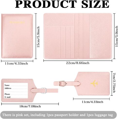 MR و MRS Passport Holder and Luggage Tags ، هدية زفاف هدية هدية للاستحمام الزفاف للأزواج المتزوجين حديثًا هدية السيد و Mrs هدايا شهر العسل الأساسية للنساء الرجال (بالأبيض والأسود) in Kuwait