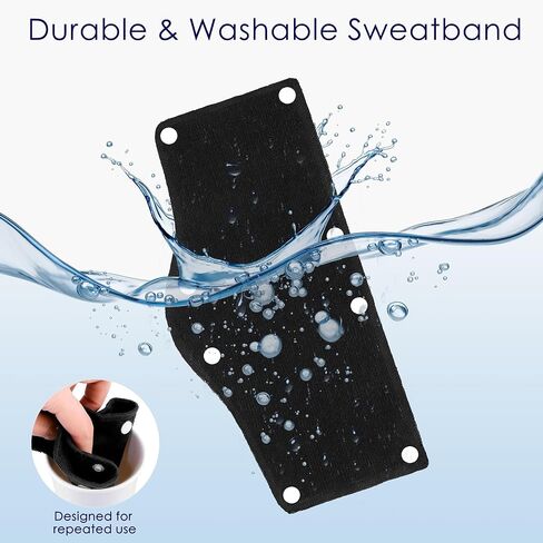 Aneco 12 Pack Hard Hat Sweatband Cotton Reusable Sweatband Snap-On Liner Sweatband for Hard Hat Accessories in Saudi Arabia