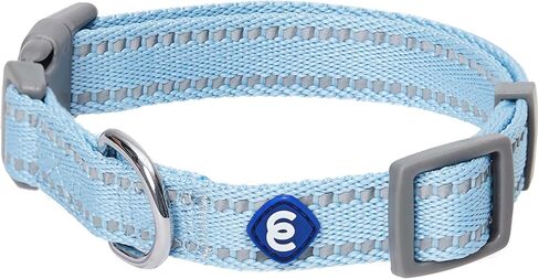 Blueberry Pet Essentials Pastel Color Reflective Matching Dog Collar and Leash Set in Baby Pink, Adjustable Collar with 5 ft Leash for Medium Dogs in Saudi Arabia