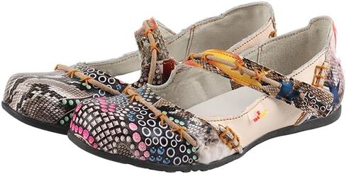 TMA EYES Stylish Color-Block Flat Sandals with Random Prints and Buckle in Saudi Arabia