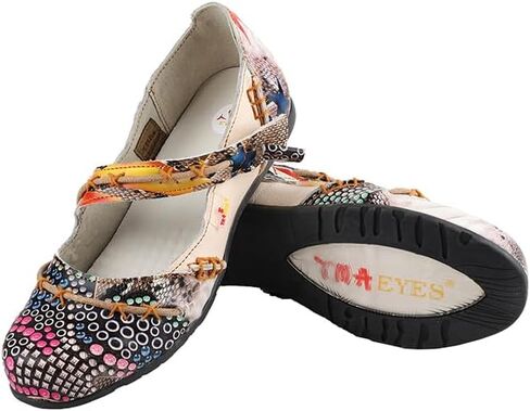 TMA EYES Stylish Color-Block Flat Sandals with Random Prints and Buckle in Saudi Arabia