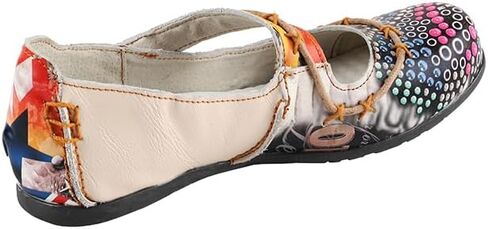 TMA EYES Stylish Color-Block Flat Sandals with Random Prints and Buckle in Saudi Arabia