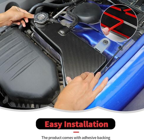 RT-TCZ Coolant Tank Cover Engine Trim Accessories for Dodge Charger/Challenger 2011-2024,for Chrysler 300C 2011-2024 (Carbon Fiber) in Saudi Arabia