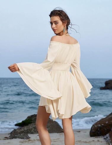 Scarlet Darkness Renaissance Costume Women Pirate Peasant Off Shoulder Bell Sleeve Fairy Dress in Saudi Arabia