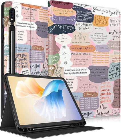 for Samsung Galaxy Tab S8/Tab S7 Case 11 Inch Women Girls Cute Folio Cover with Pencil Holder Kawaii Design Girly Flower Floral Pretty Tablet Cases for Samsung Tab S7/Tab S8 Case 2022/2020 in Kuwait