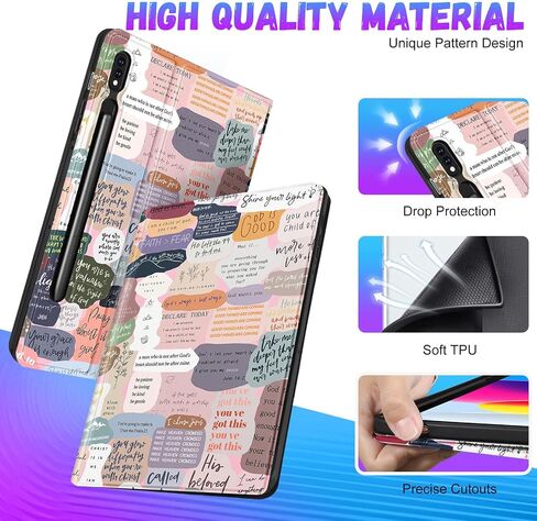 for Samsung Galaxy Tab S8/Tab S7 Case 11 Inch Women Girls Cute Folio Cover with Pencil Holder Kawaii Design Girly Flower Floral Pretty Tablet Cases for Samsung Tab S7/Tab S8 Case 2022/2020 in Kuwait
