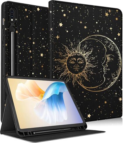 for Samsung Galaxy Tab S8/Tab S7 Case 11 Inch Women Girls Cute Folio Cover with Pencil Holder Kawaii Design Girly Flower Floral Pretty Tablet Cases for Samsung Tab S7/Tab S8 Case 2022/2020 in Kuwait