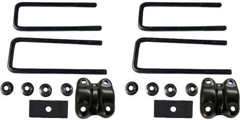 Rear Leaf Spring Axle U-Bolt and Plate Kit - Compatible with 1999-2006 Chevy Silverado 1500 (Excludes Models with 4-Wheel Steering) in Saudi Arabia