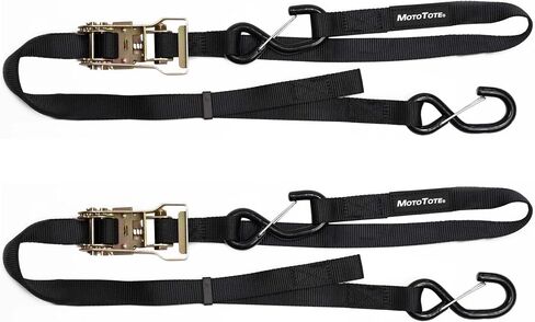 Mototote Safeloop Ratcheting Tie Downs (3،400 رطل. الحد الأقصى للحمل) - الأشرطة المبتكرة ، قفل للدراجات النارية والدراجات الكهربائية in Saudi Arabia