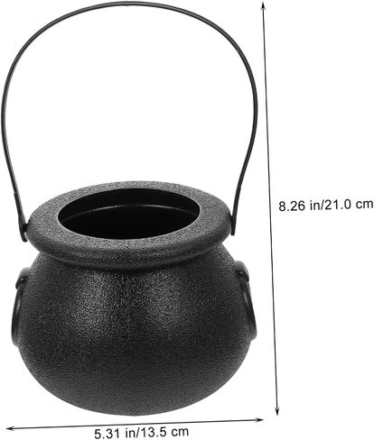 AmoSfun 1set LED Halloween Mist Maker Witch Cauldron Fogger with us clop يخلق تأثير الإضاءة الزاحف بنيت مستشعرًا منخفضًا للمياه لزخارف حفلات الهالوين in Saudi Arabia