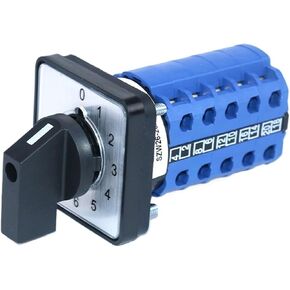 1Pcs SZW26/LW26-20/0-9.5 10 Positions 5 Phases Control Rotary Universal Changeover Cam Switch 64X64 48X48 Mm 0-9 Panel Mount 20A 660V(64X64mm Big Panel) in Saudi Arabia