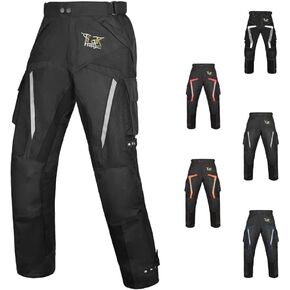 سروال الدراجات النارية الصيفية للرجال مع CE درع | ملاءمة قابلة للتعديل وقذيفة مقاومة للماء ، مع درع للتجول واستخدام الدراجة الأوساخ in Kuwait