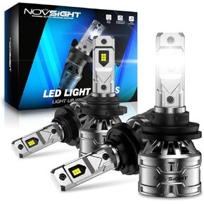 NOVSIGHT H4/HB2/9003 LED Bulbs Upgraded, 400% Brightness H4 LED Bulbs 6500K Cool White, Plug And Play With Fan, HB2/9003 Fog Light bulbs Replacement, Pack of 2 in Kuwait