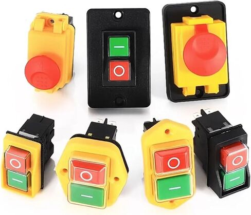 1Pcs DKLD Waterproof Button Switch YCZ3-A Self-Locking Deviceelectromagnetic Switch Button Three-Phase Emergency Stop(Gray) in Saudi Arabia