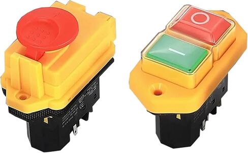 1Pcs DKLD Waterproof Button Switch YCZ3-A Self-Locking Deviceelectromagnetic Switch Button Three-Phase Emergency Stop(Gray) in Saudi Arabia