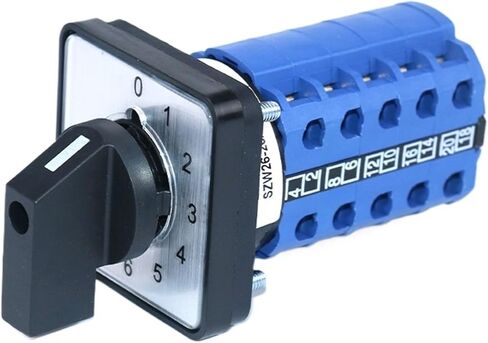 1Pcs SZW26/LW26-20/0-9.5 10 Positions 5 Phases Control Rotary Universal Changeover Cam Switch 64X64 48X48 Mm 0-9 Panel Mount 20A 660V(64X64mm Big Panel) in Saudi Arabia